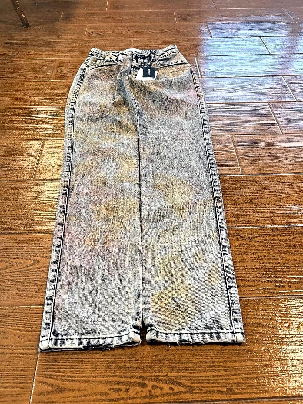 One Teaspoon Acid Tricksters Jeans Gray & Wide Leg Waist 23